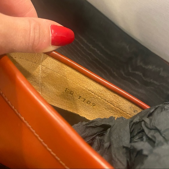 Celine Luco Polished Maillons Triomphe Moccasin Loafers Brown White - size 35.5 - Picture 7 of 13